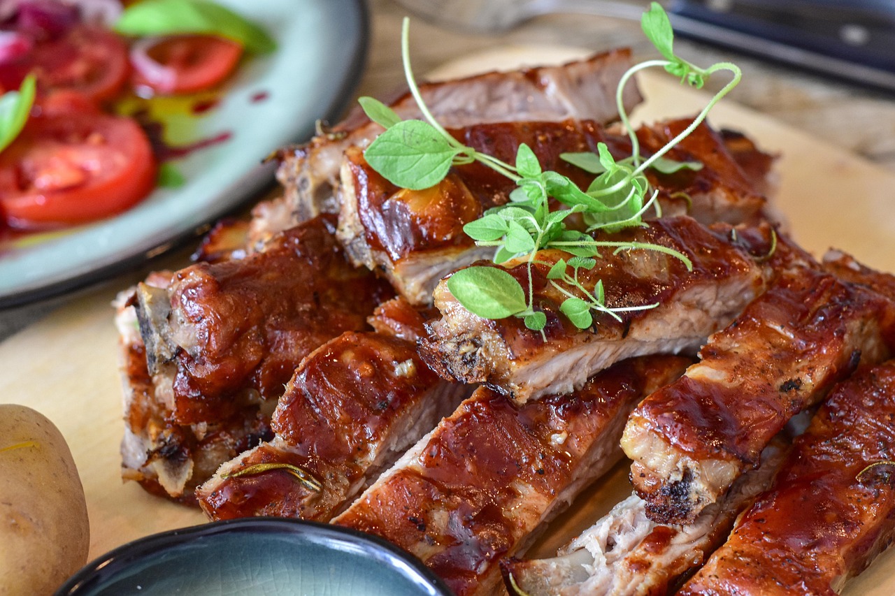Spareribs met zoete BBQ saus